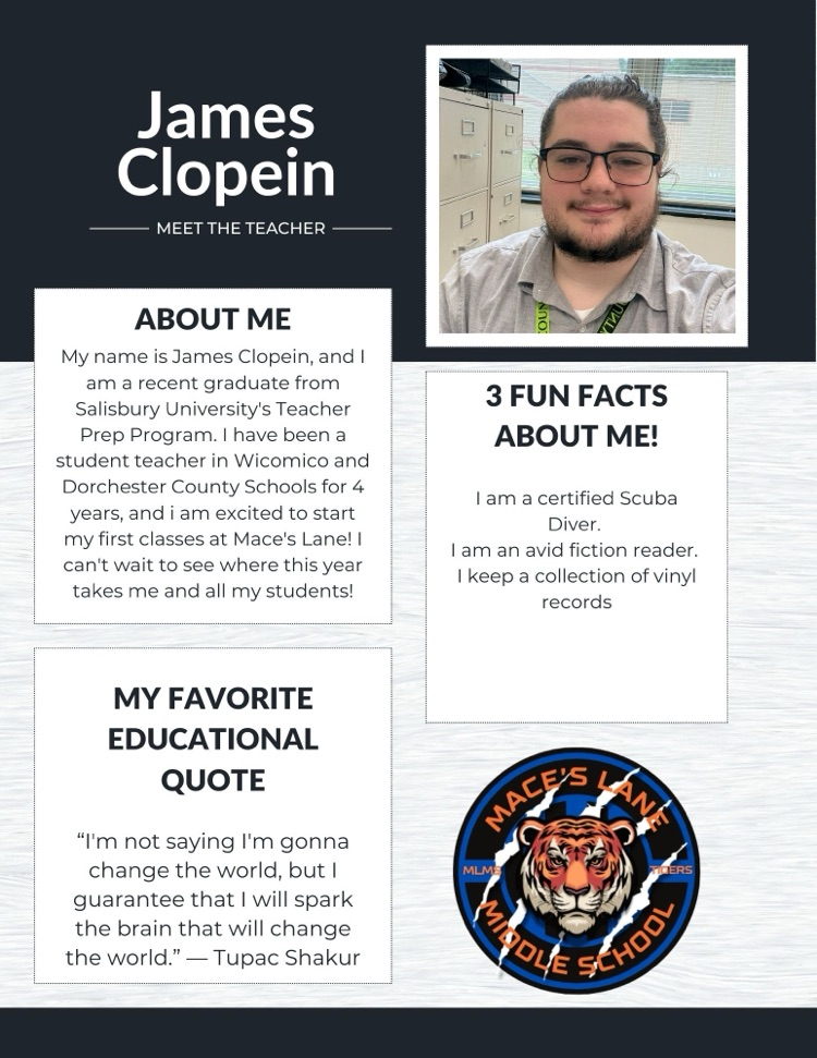 James Clopein. recently graduated from Salisbury University. loves to read and collect vinyl records.