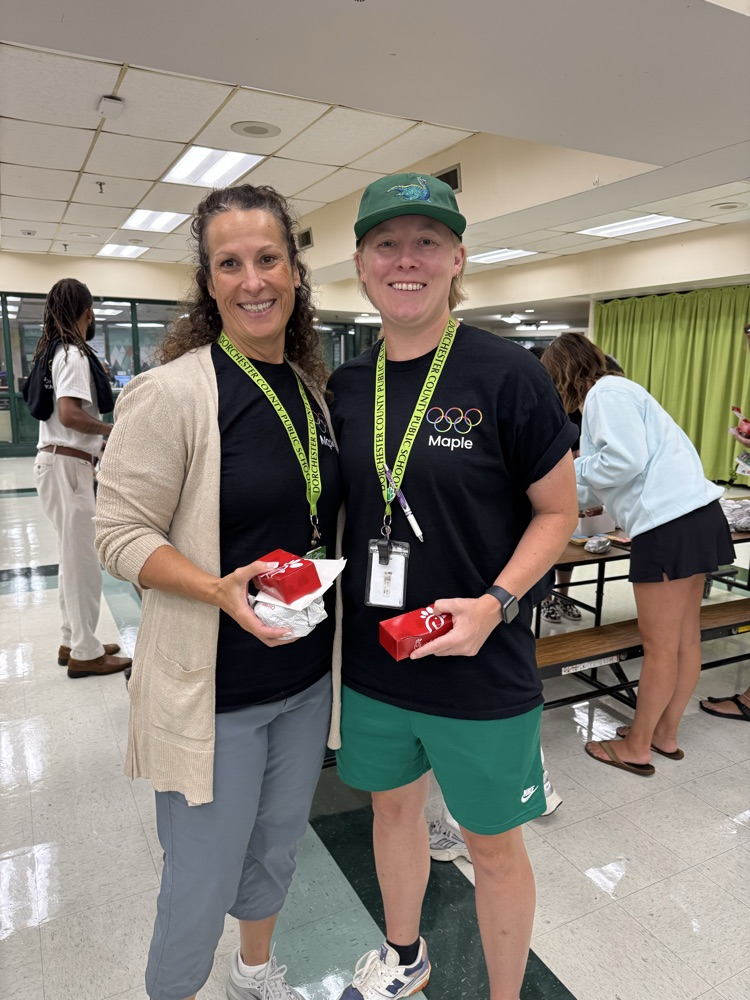 staff holding food