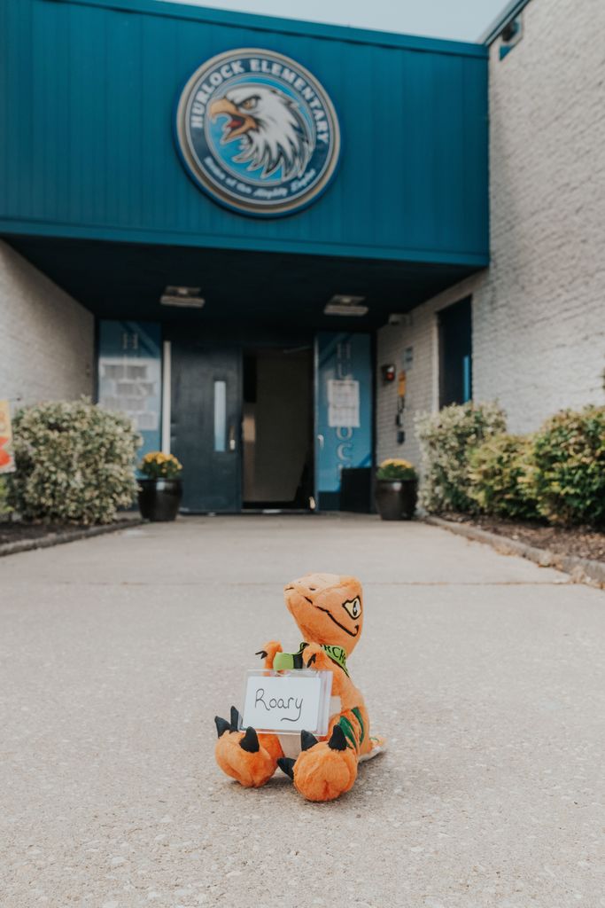Roary the Raptor presented to school safety heroes at DCPS!