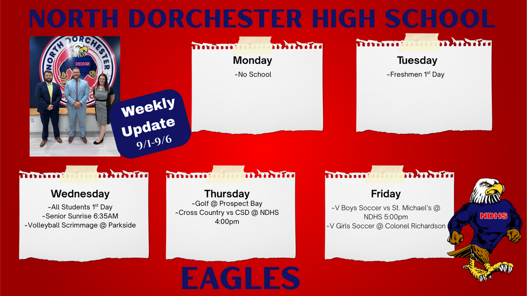 9/1-9/6 Weekly Update for NDHS