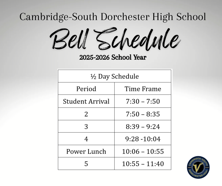 Half Day Schedule