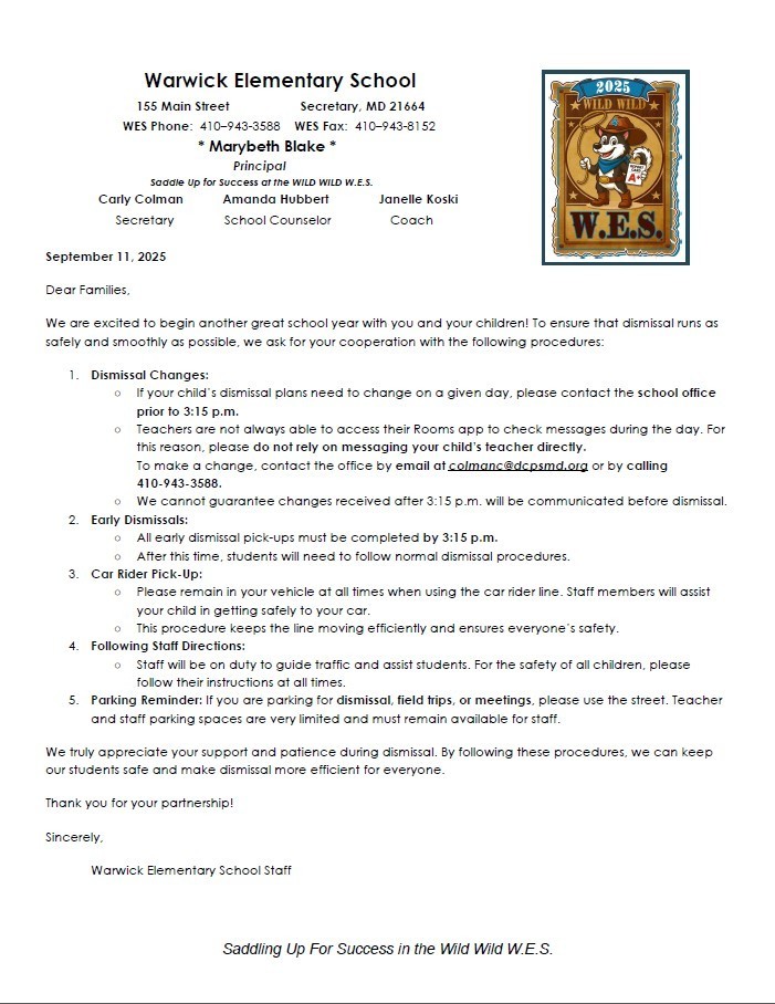 Dismissal Information