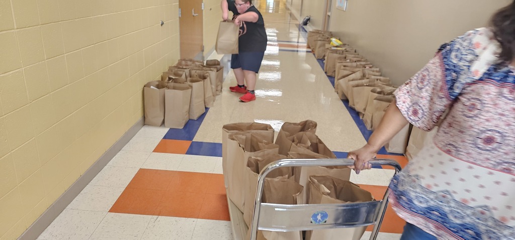 MLMS Students help with food pantry