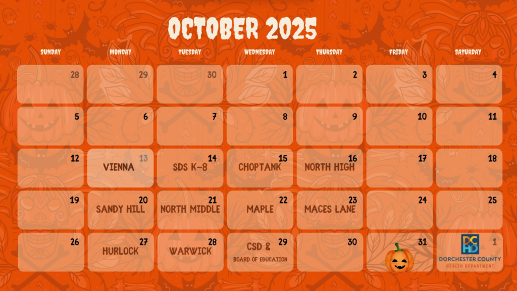 Flu clinic dates - the health department will be at Mace's Lane Middle School on Thursday October 23rd.