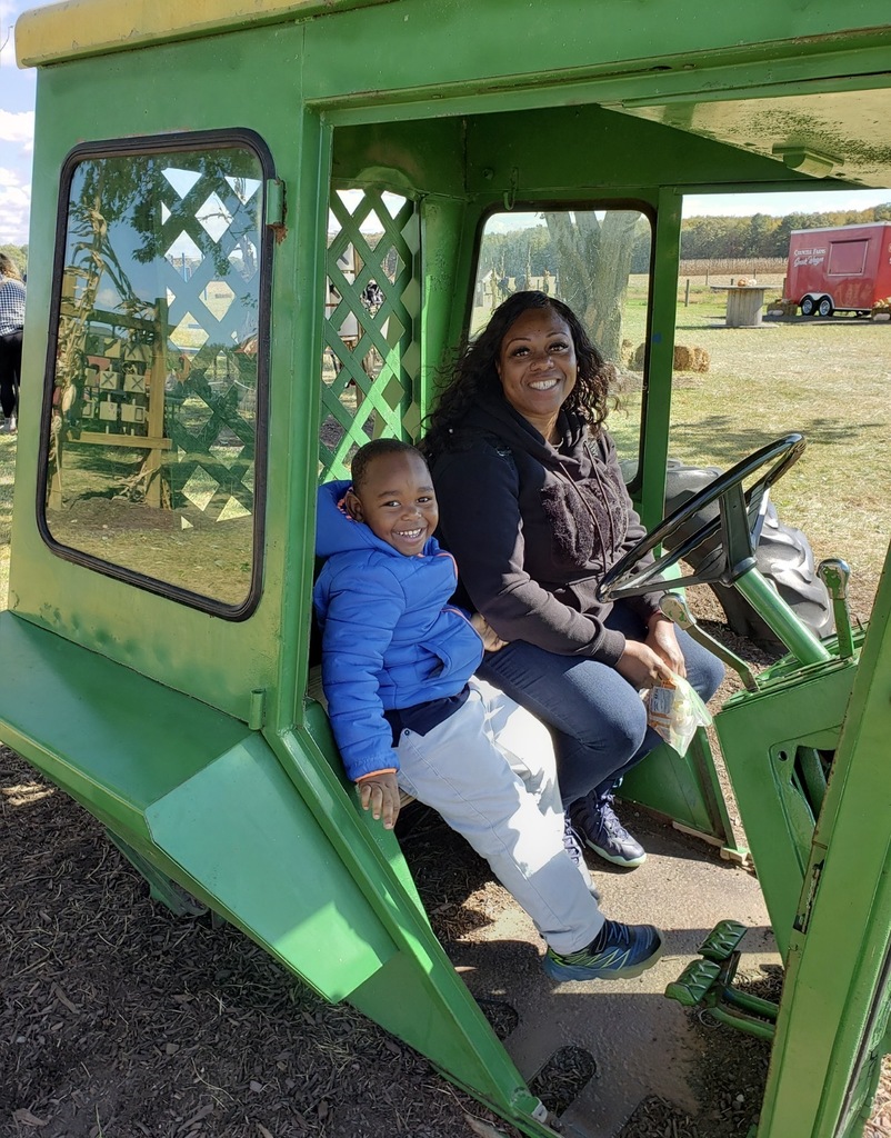 Mom and son on field trip