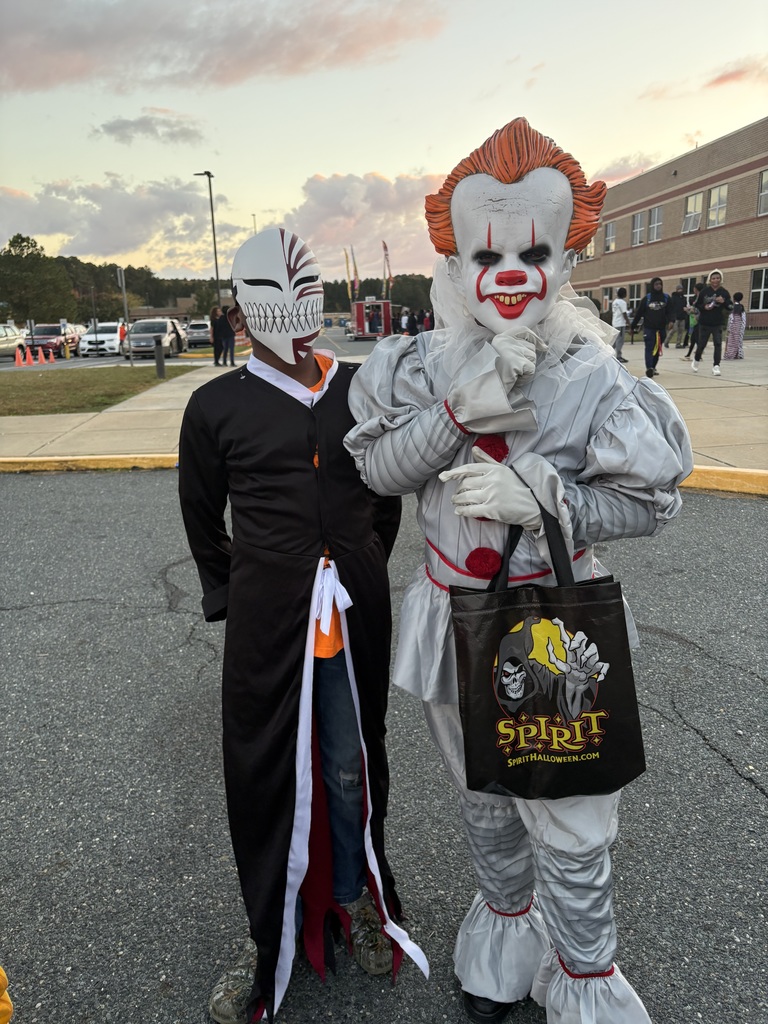 Students at trunk or treat