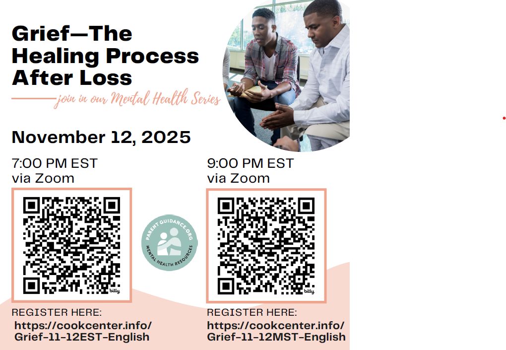 Cook Center offers mental health series on the healing process after loss