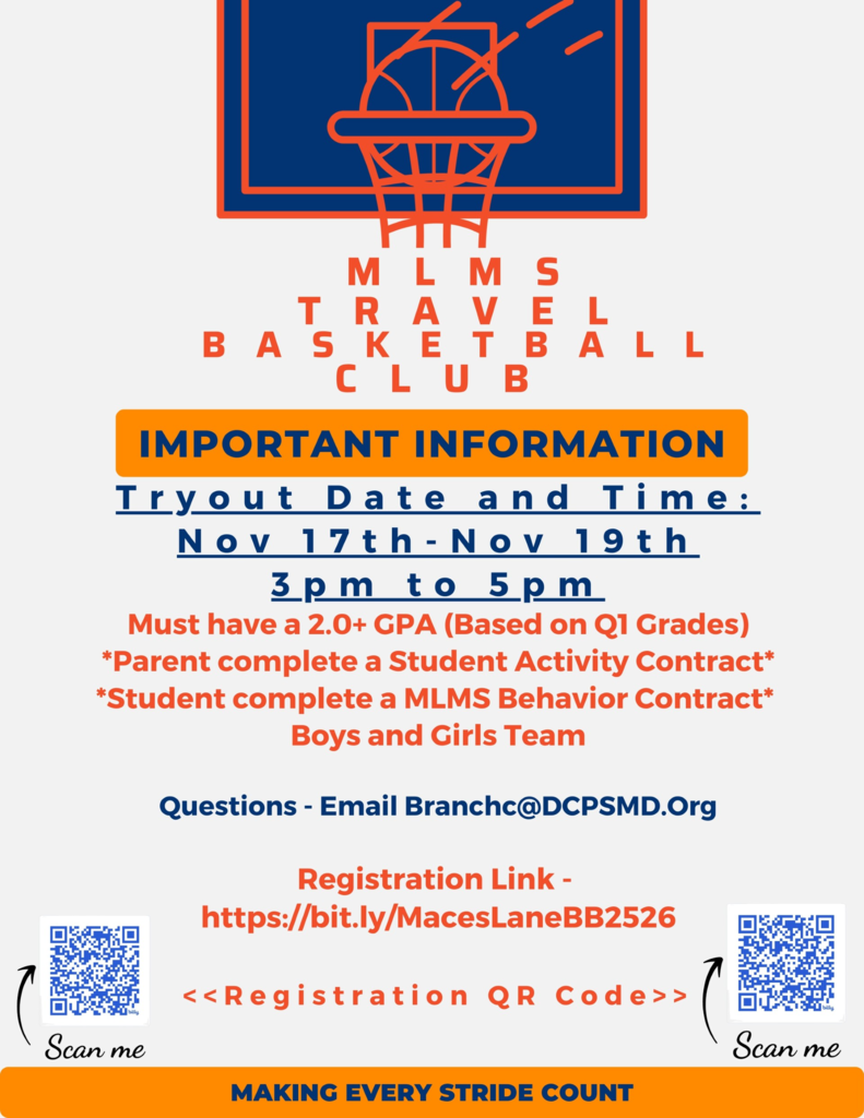 MLMS basketball tryouts coming on Nov 17-19