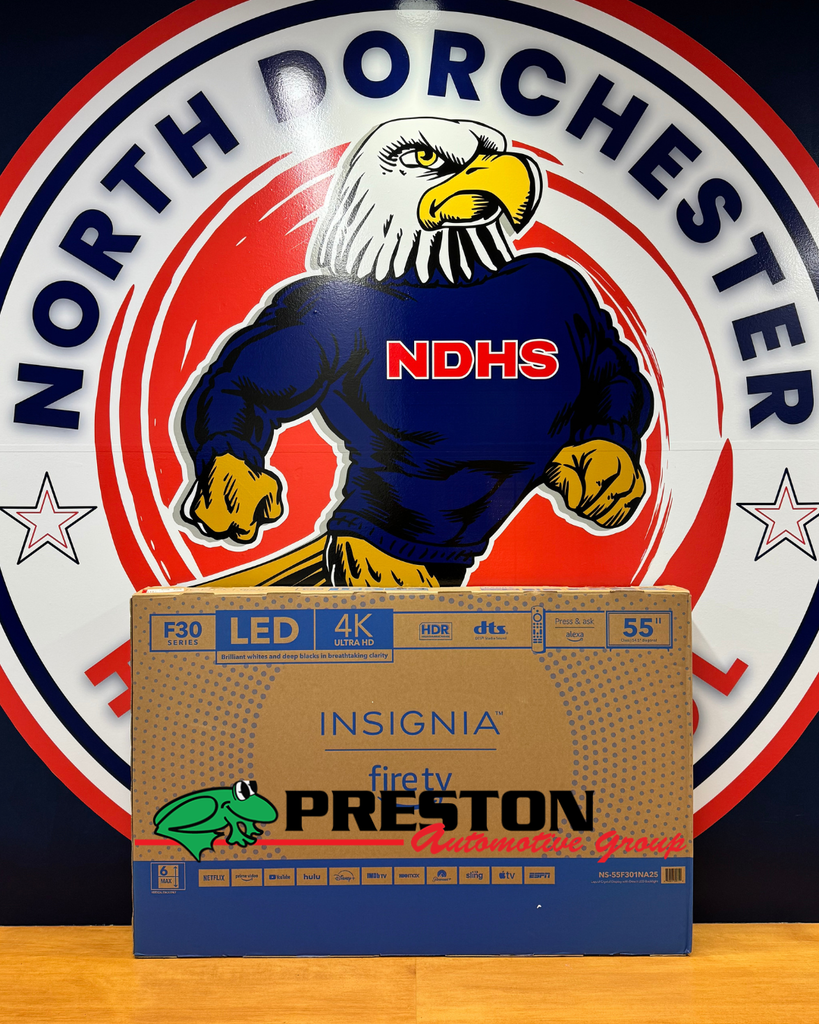 55" Television donated by Preston Automotive Group