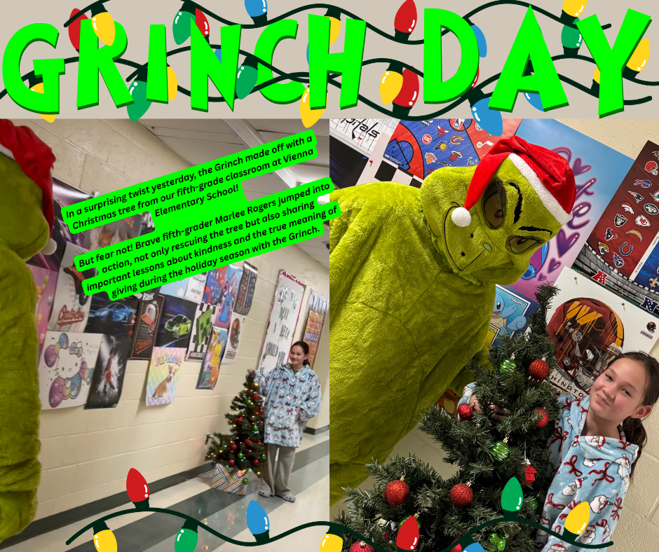 Christmas tree from a fifth-grade classroom at Vienna Elementary School! But fear not! Brave fifth-grader Marlee Rogers jumped into action, not only rescuing the tree but also sharing important (4)