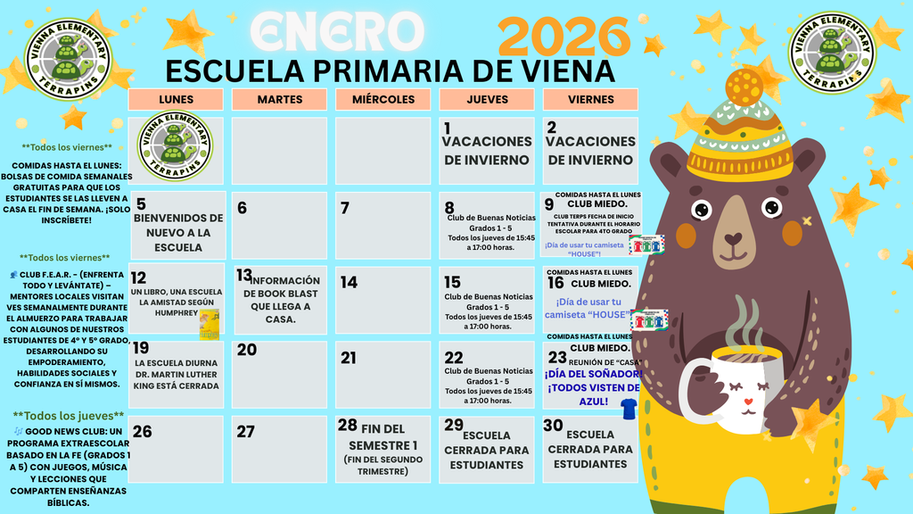 spanish calendar for Jan.
