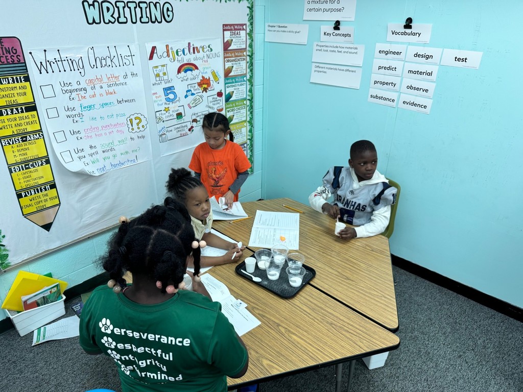 kids working at table