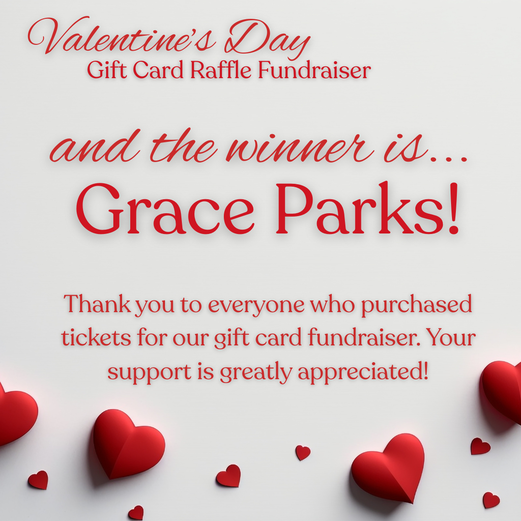 Congratulation to Grace Parks for being the winner of our Valentine's Day Gift Card Raffle. The NDHS Class of 2027 would like to extend a huge "THANK YOU" to everyone who purchased tickets for our prom fundraiser. Your support is greatly appreciated!