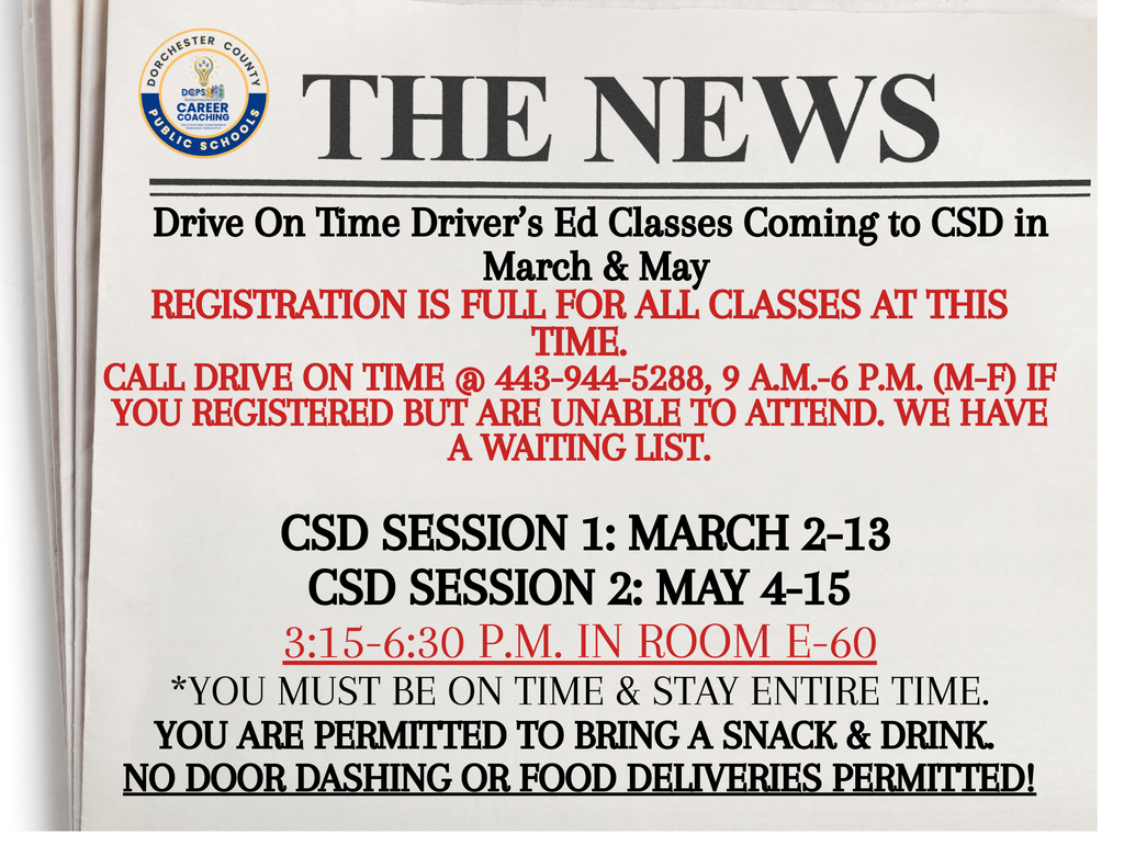 Drivers Ed Flier