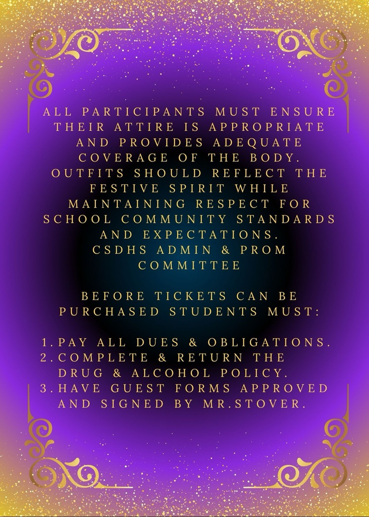 rules for being able to attend prom 