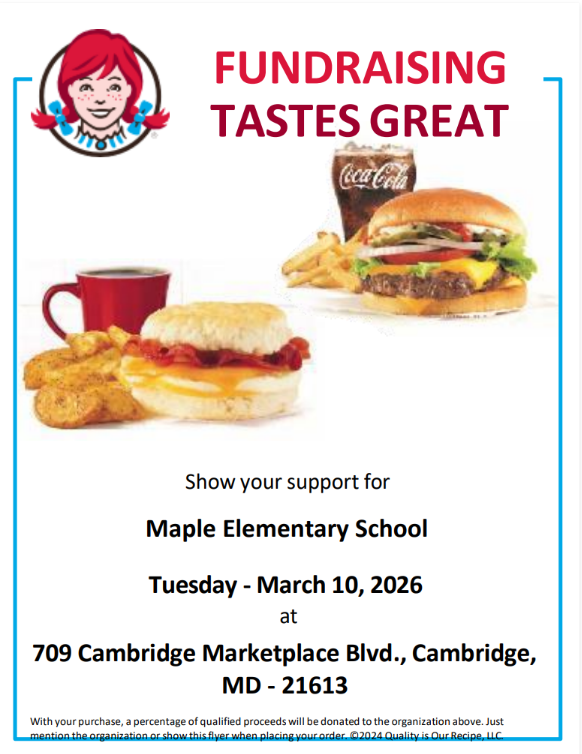 Wendy's Fundraising Flyer 
