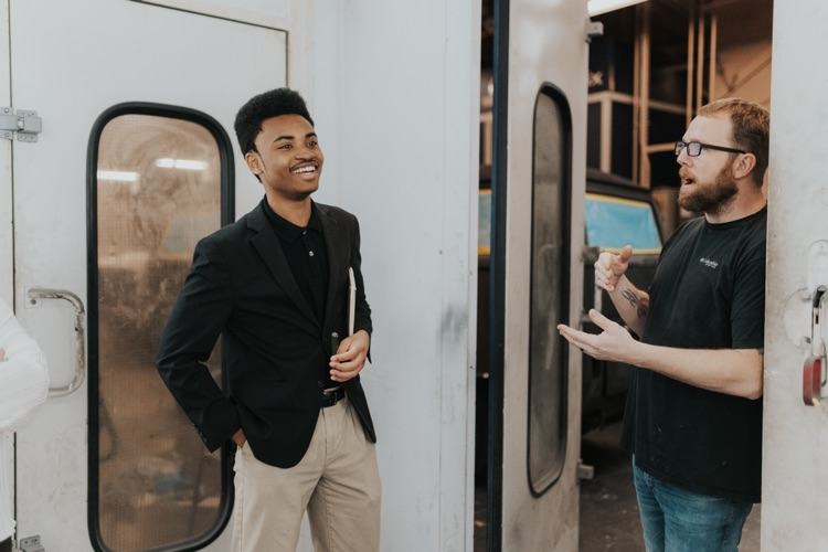 DCTC student board tour