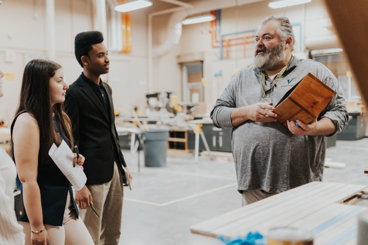 DCTC student board tour