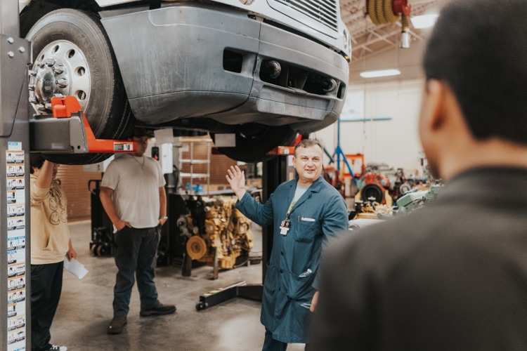 DCTC student board tour