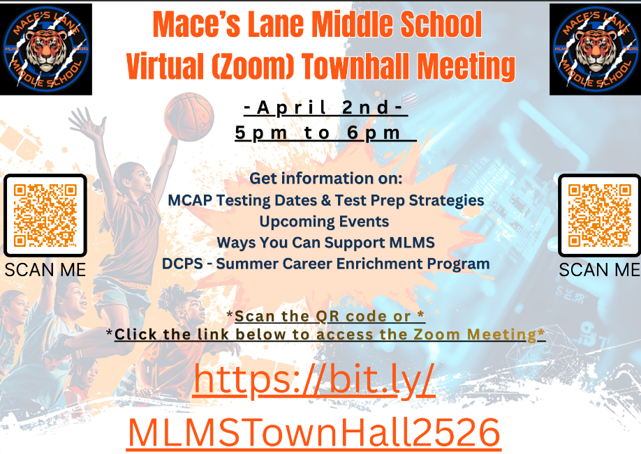 Town Hall meeting at MLMS coming soon April 2nd