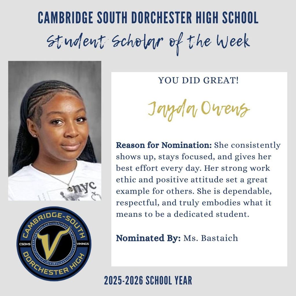 Student Scholar of the Week
