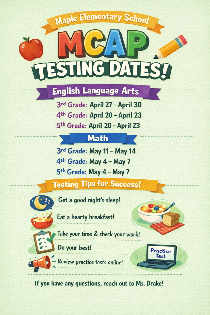 MCAP Testing Dates