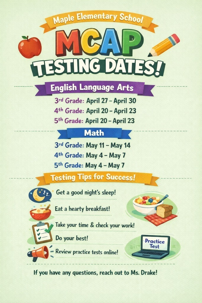 MCAP Testing Dates