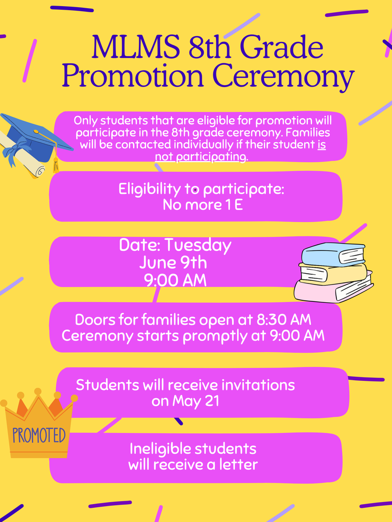 8th Grade Promotion ceremonies and requirements