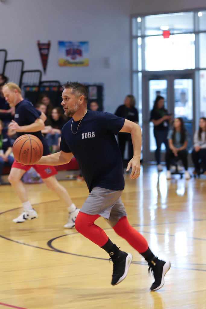 Mr. Fenstermaker bringing the ball down for the staff.