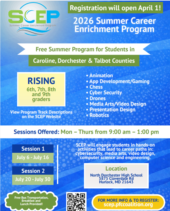 ⏰ Registration closes THIS FRIDAY! Don’t miss out on this amazing opportunity for your student! 🎉 This program is completely FREE and includes: 🚌 Transportation 🥞 Breakfast 🍎 Lunch Be sure to register before the deadline! Click the link or scan the QR code on the flyer to sign up today. Spots won’t last long — hurry before registration closes on FRIDAY! 📲✨