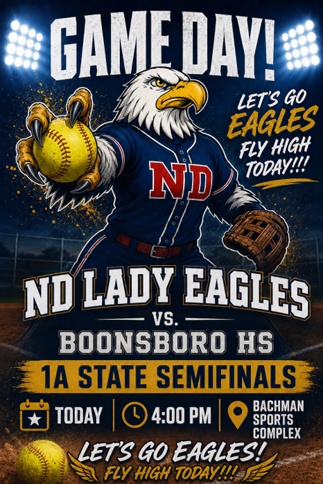 Let's cheer on the Varsity Softball Team as the play in the State Semi-Finals today! Go Eagles!!