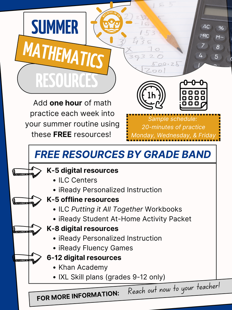 Summer math resources