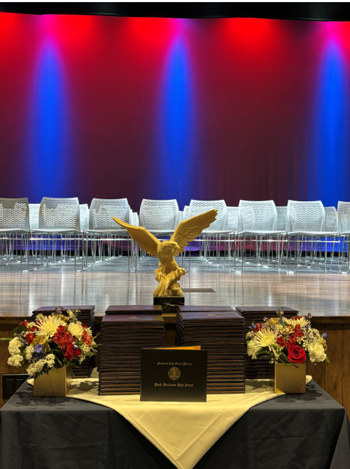 Only a few hours until this stage is filled with NDHS Class of 2026 graduates!