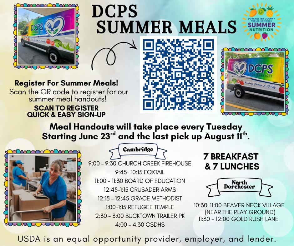 Summer Meals To-go are BACK!