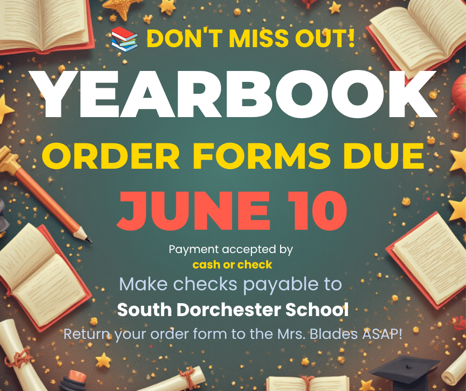 Yearbook forms due June 10
