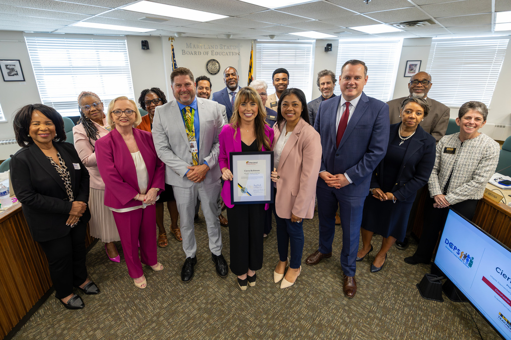 TOY recognition at State Board of Education meeting