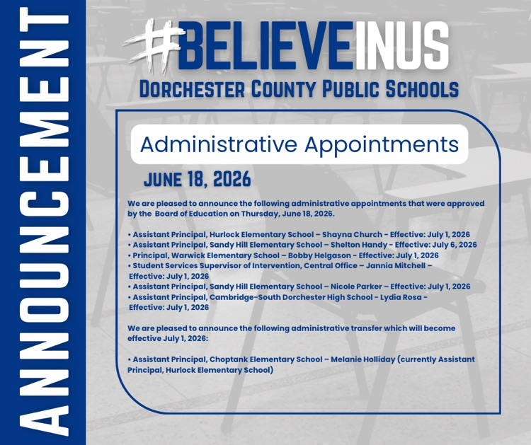 Administrative Appointments announced