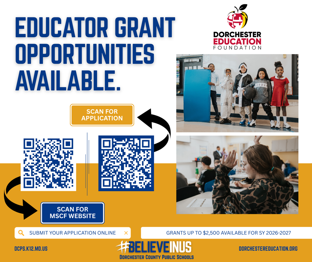 Dorchester Education Foundation grant funding available for SY 26-27