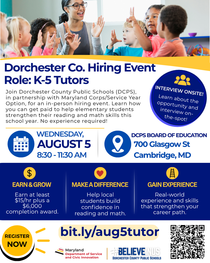 On-Site tutor hiring event