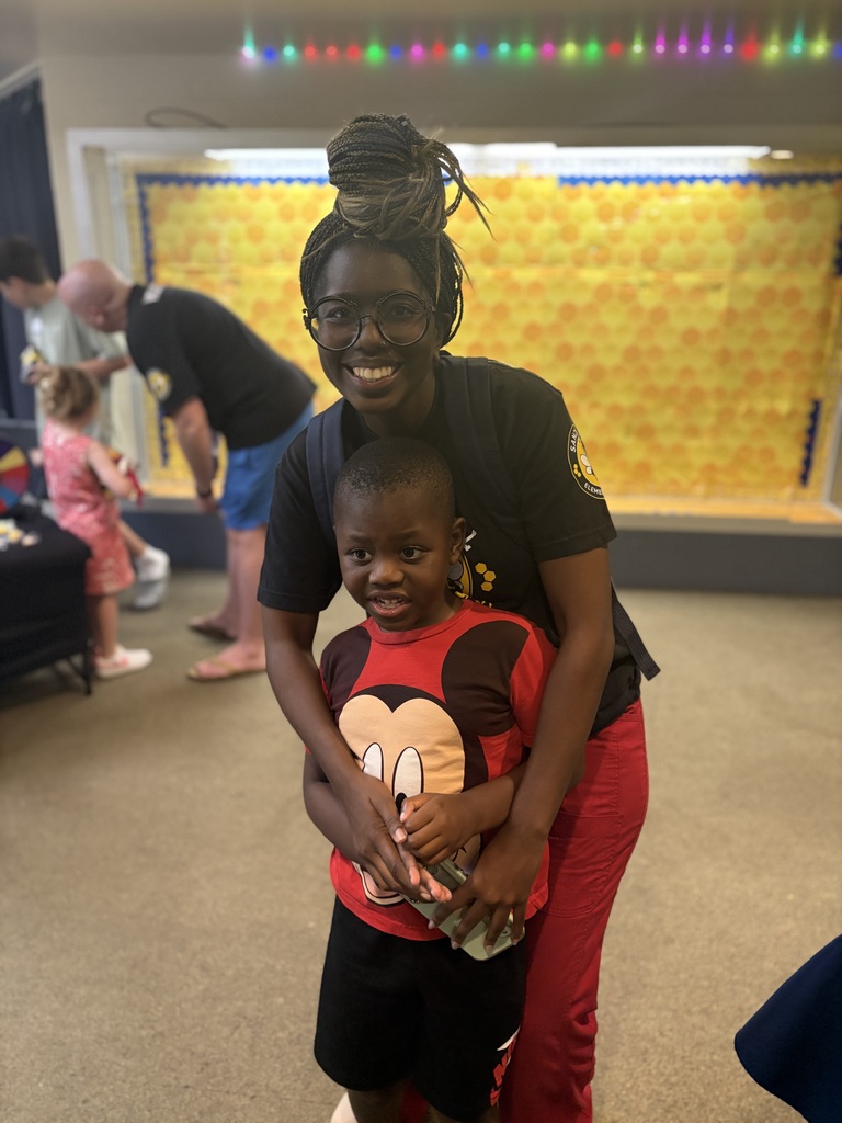 Mom and son at open house