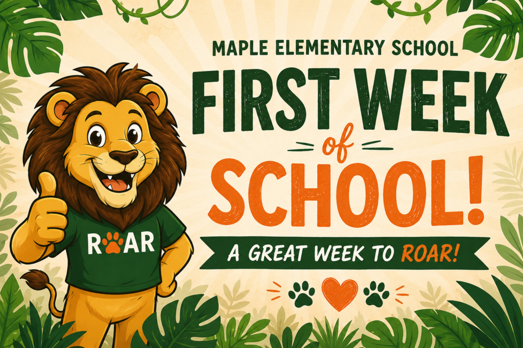 First Week of School - photo with lion