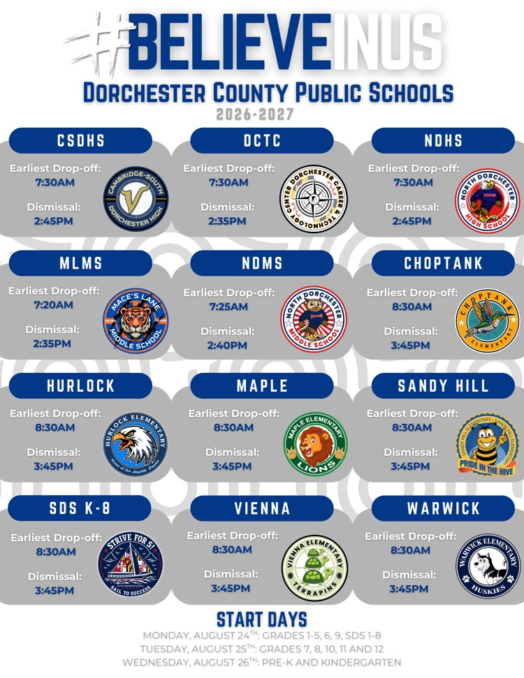 back to school schedule