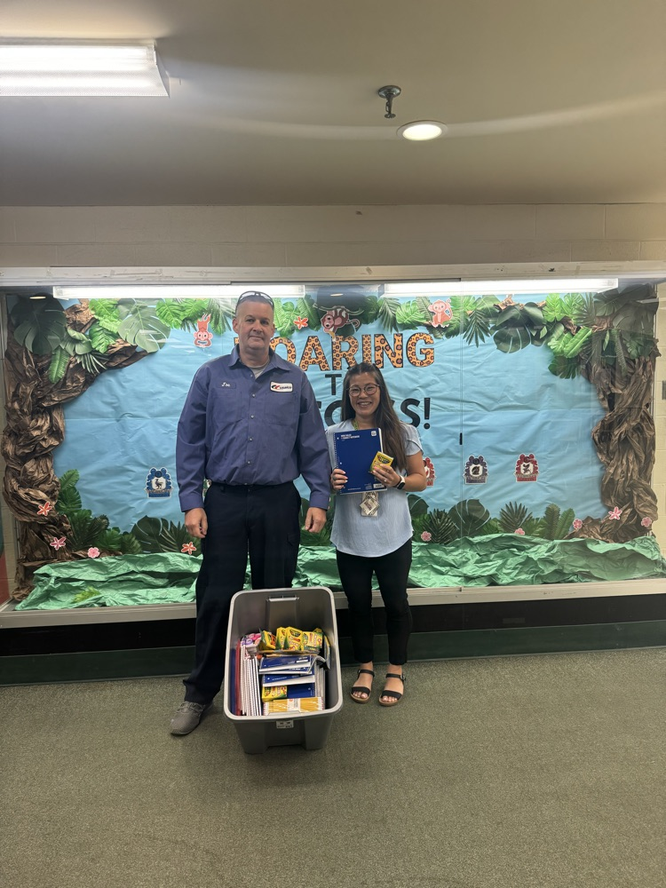 staff with supplies