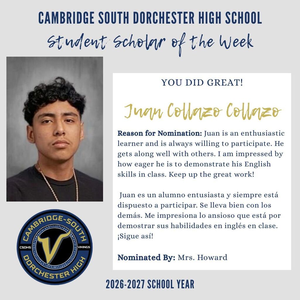 student of the week 