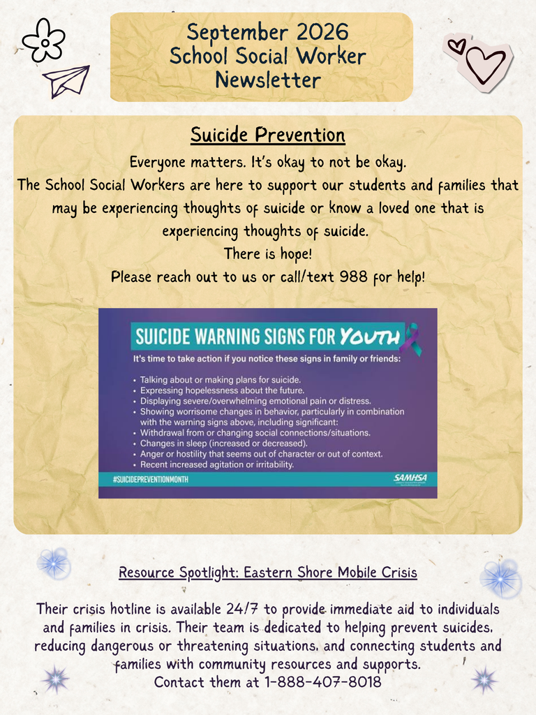 flyer for september newsletter SSW