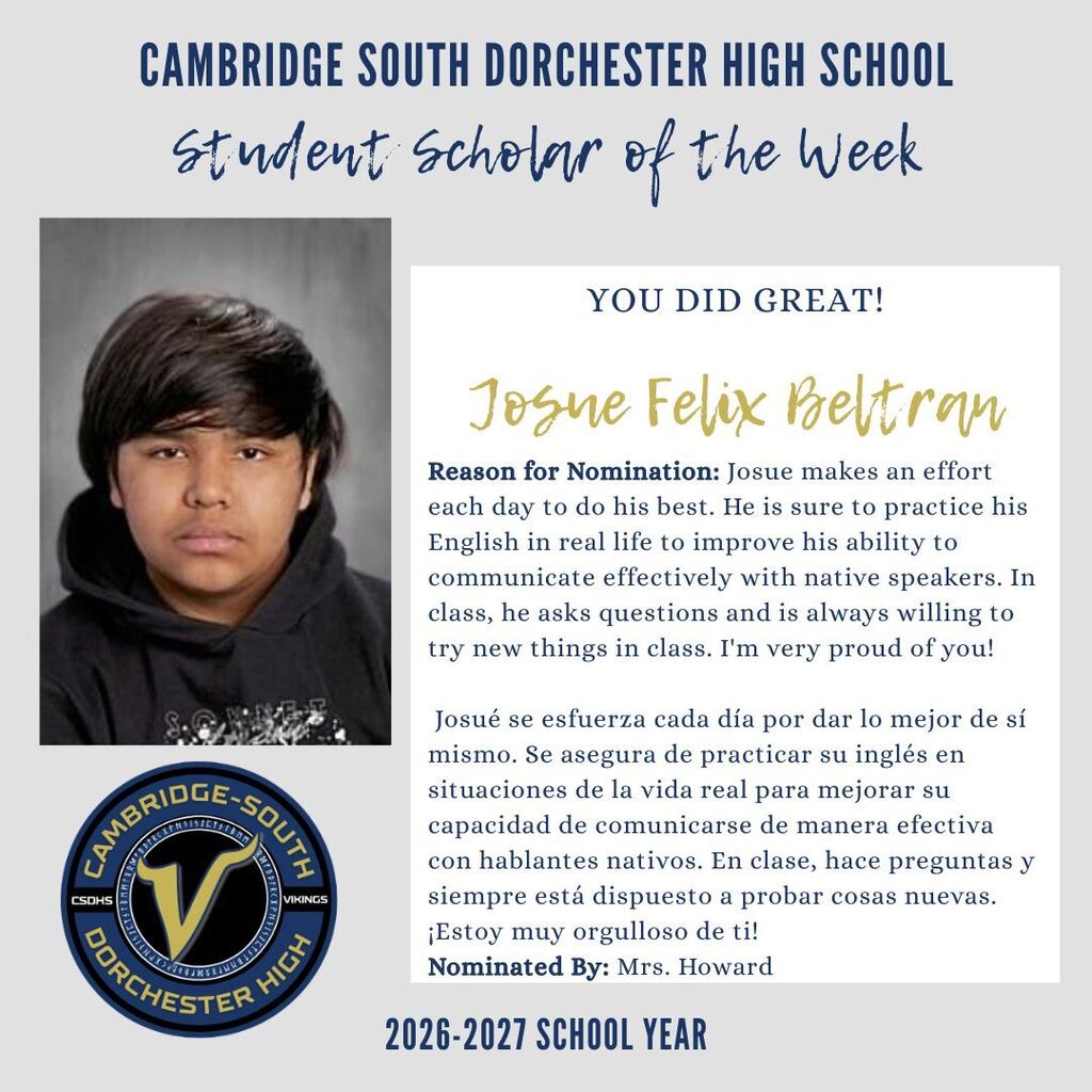 student of the week