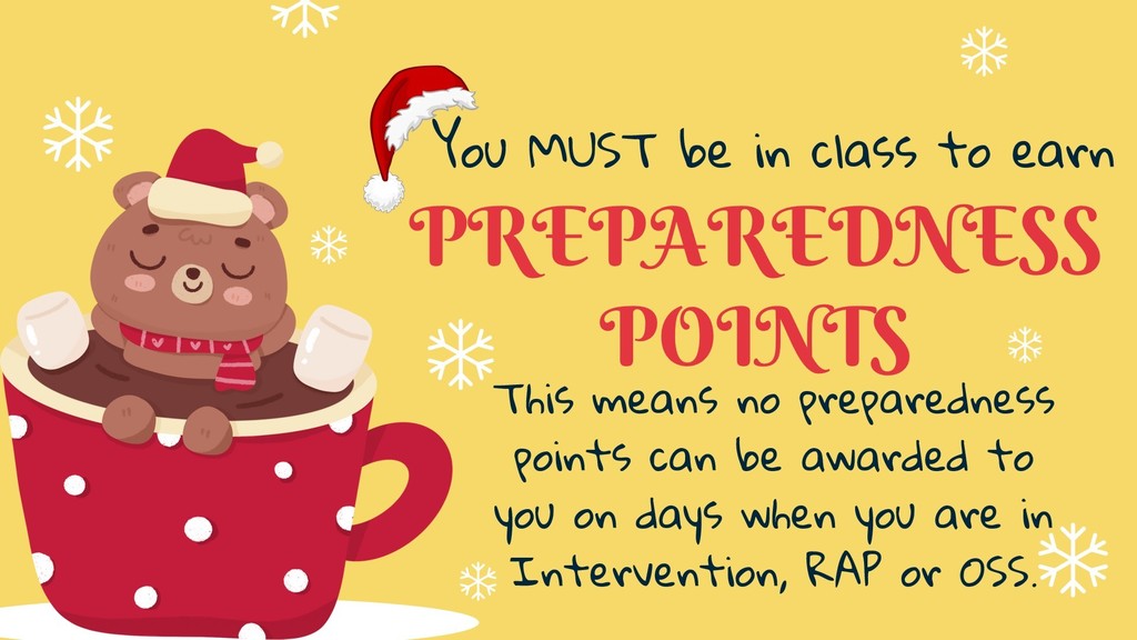 Must be present to earn points