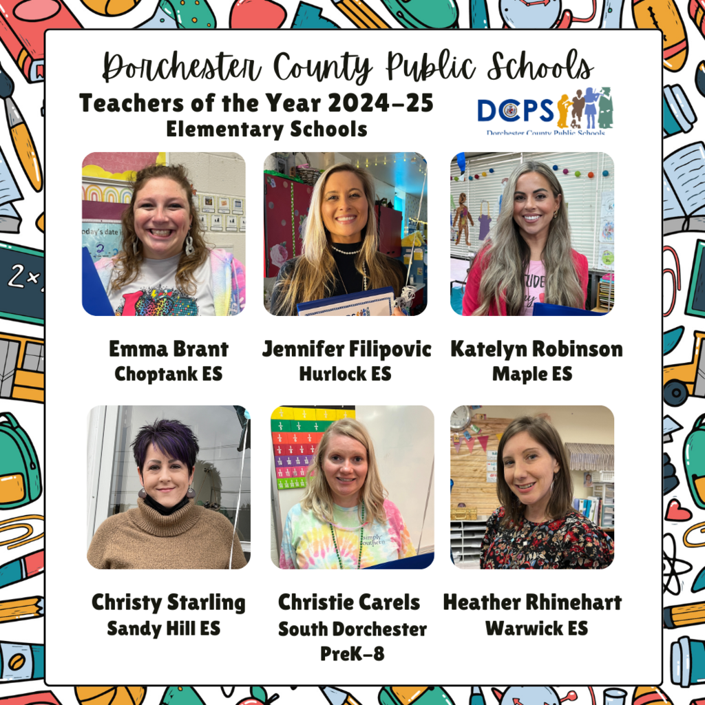 Pictures and names of DCPS Teacher of the Year finalists from elementary schools