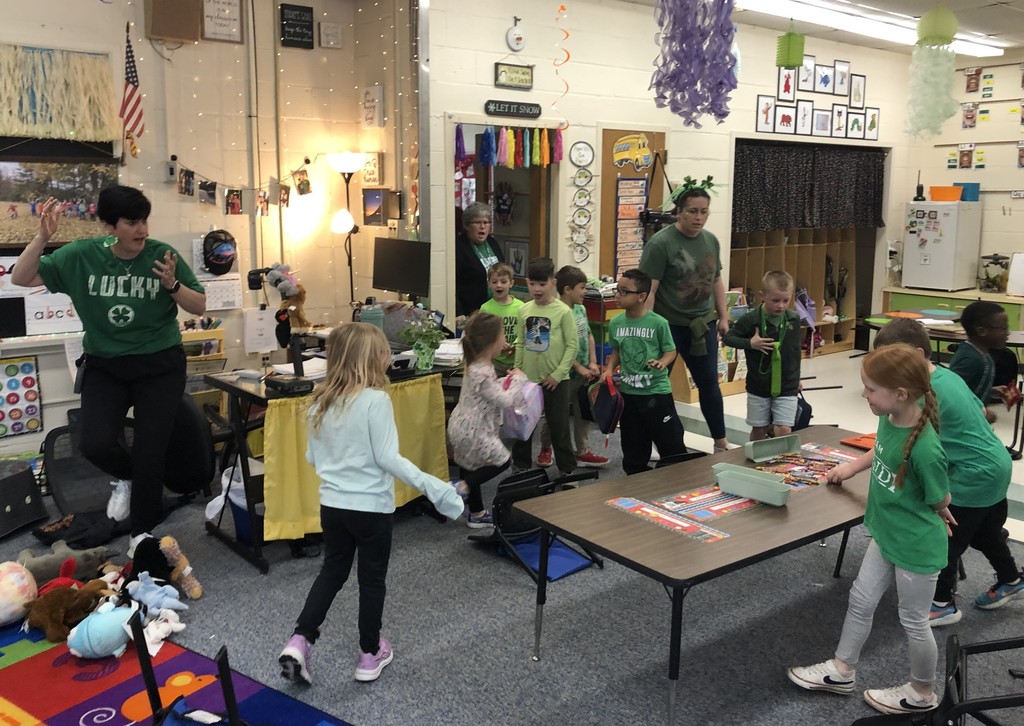 Children hunt for coins