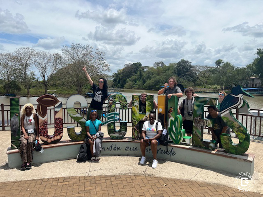 Woodland Students posing in coasta rica at Los Chiles